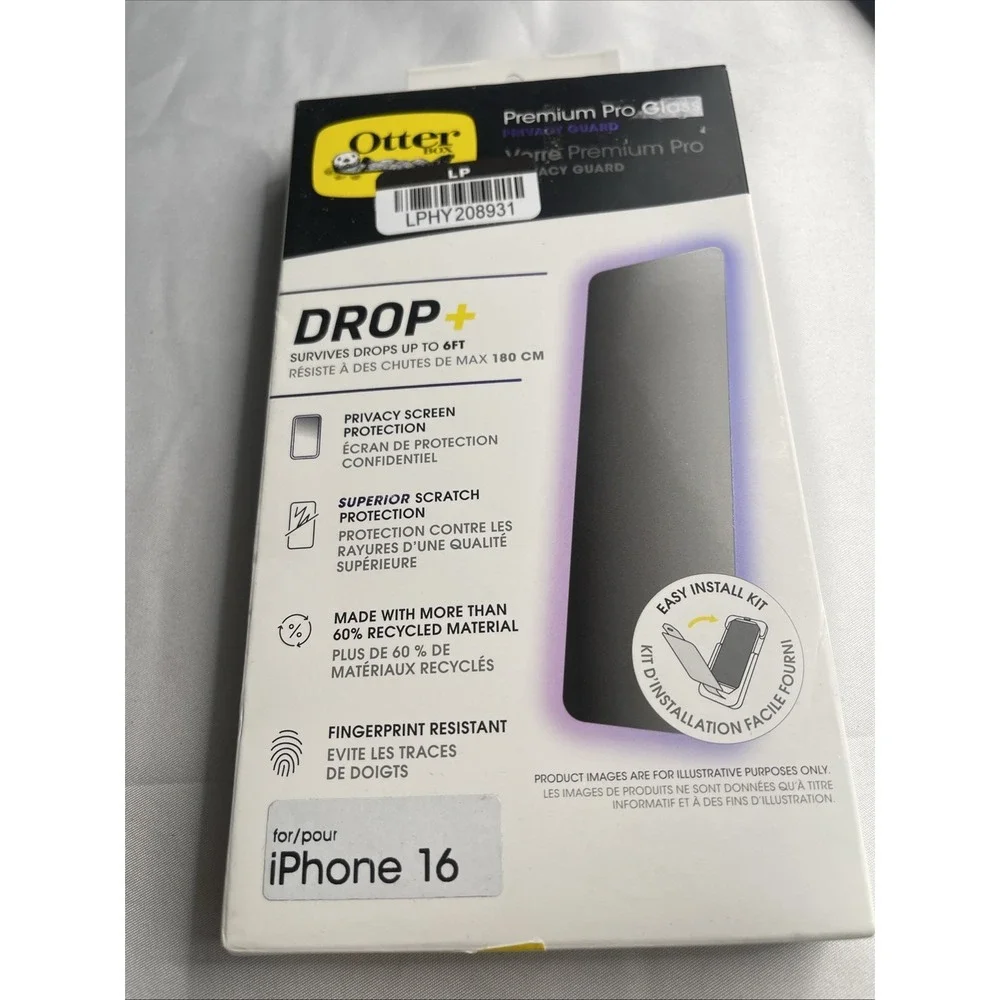 Otterbox‎ Premium Pro Glass Privacy Guard Screen Protector For iPhone 16